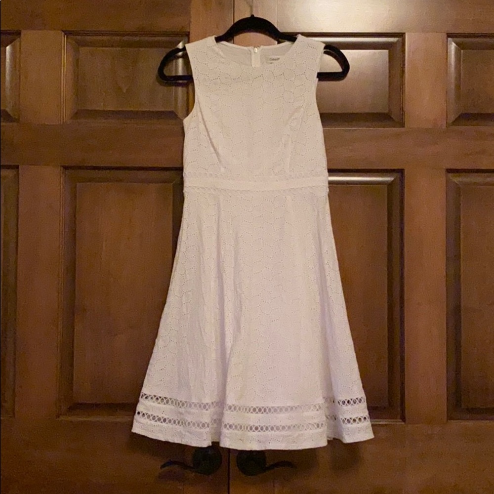 White Calvin Klein dress